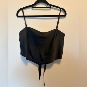 Aritzia Sun Deh Black Tie Back Scarf Style Top - S